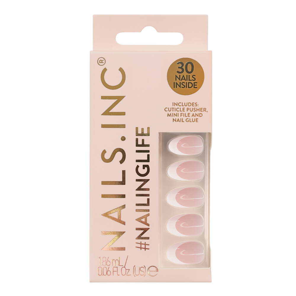 NailingLife It's Giving Gracie Classic French Tip Almond-Shaped Press-On Nails