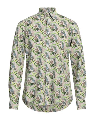 Man Shirt Light green Size M Cotton