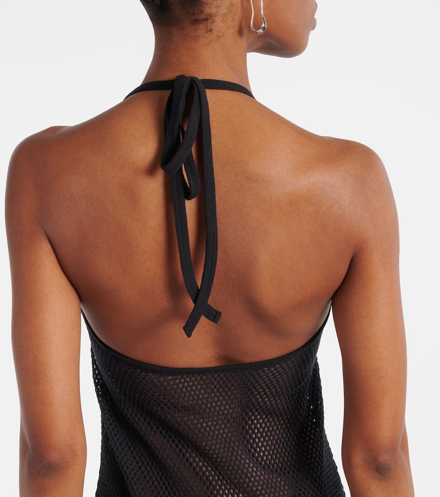 Courrèges Holistic sheer cotton midi dress