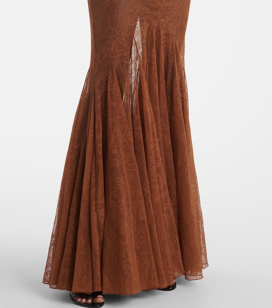 Sheer lace gown