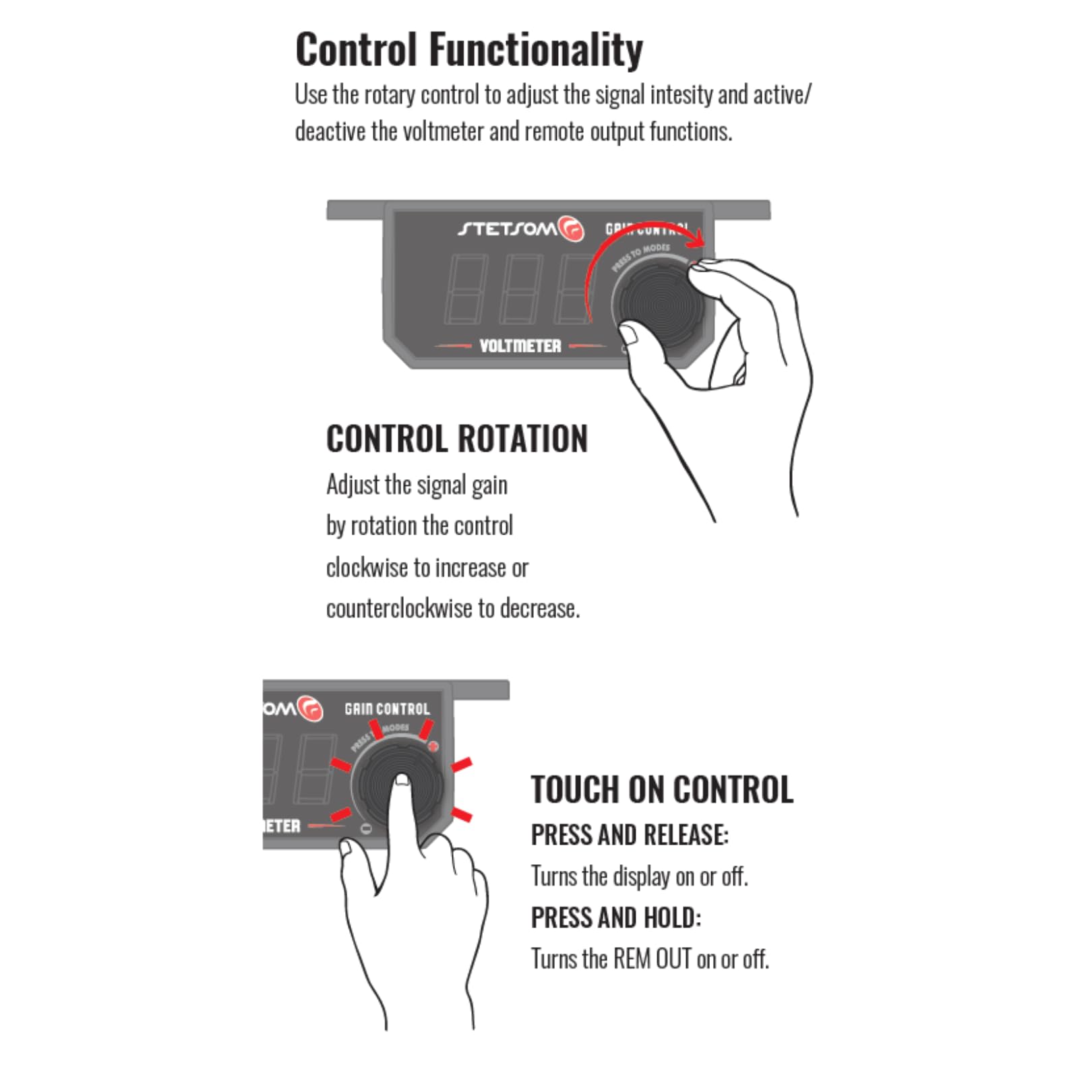 4-in-1 Bass Knob: Gain, Voltmeter, RCA Converter, Car Amp Switch