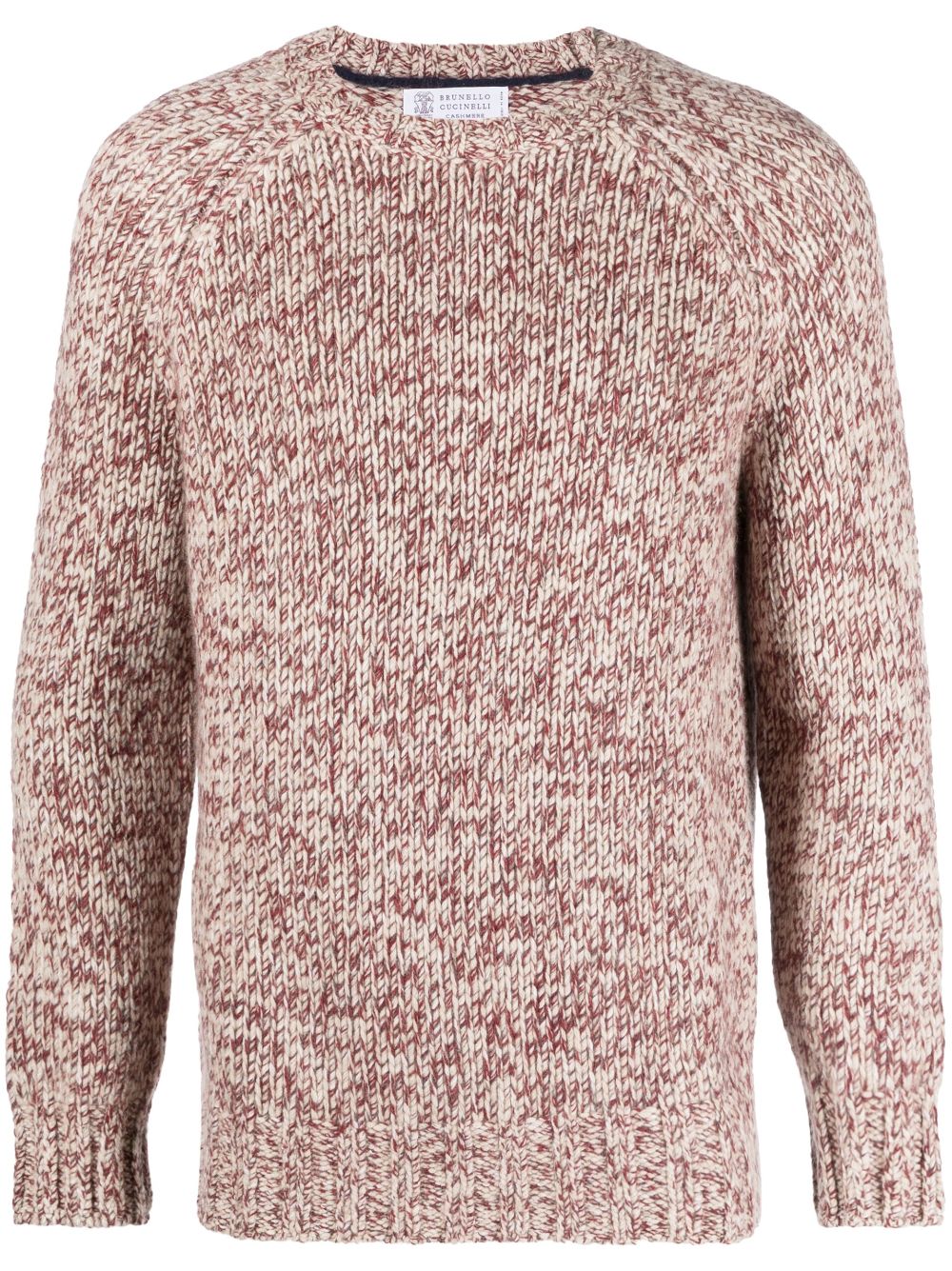 Crew-neck chunky-knit jumper - Red
