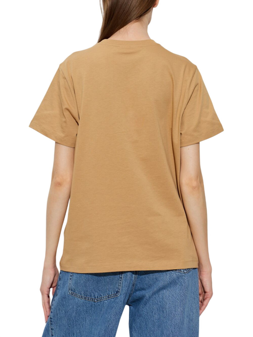 Beige Graphic Crew Neck T-Shirt