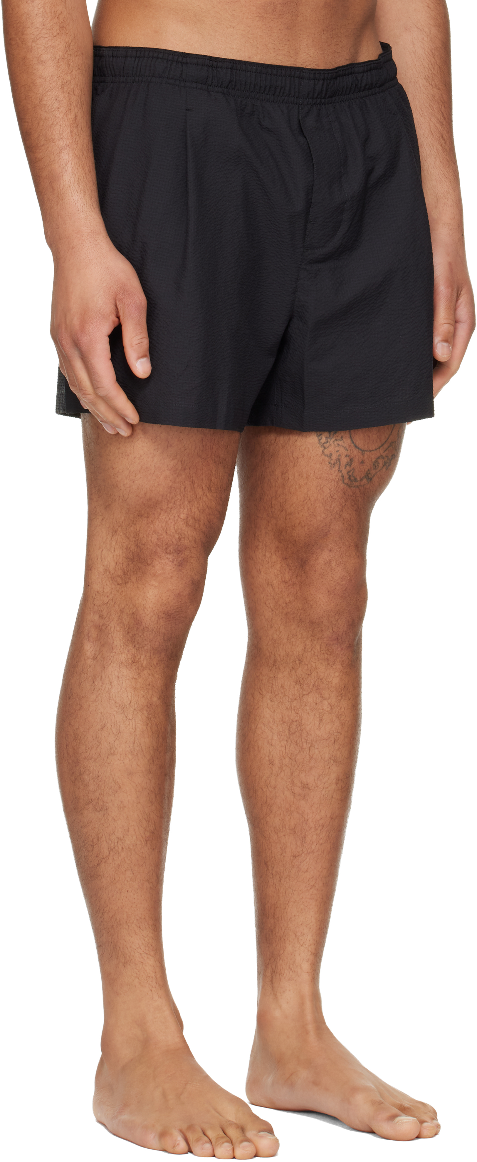 Black Boxer Swim Shorts