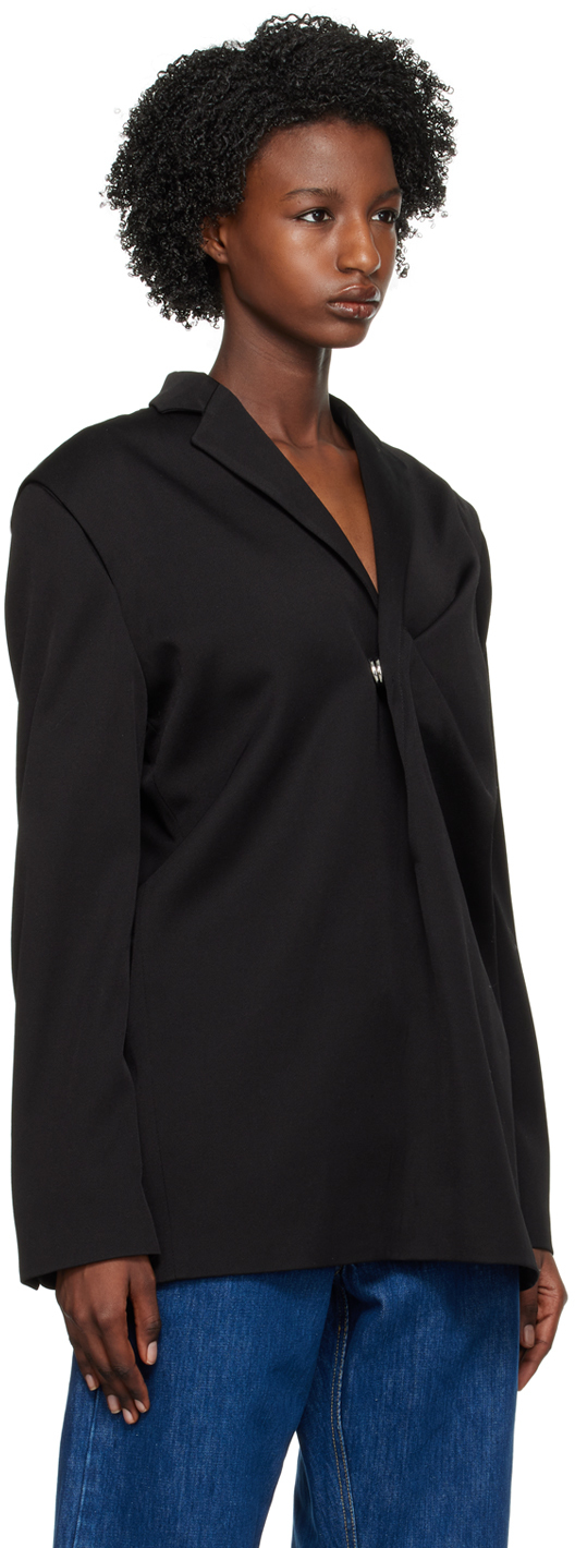 Black twill blazer
