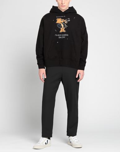 Man Sweatshirt Black Size L Cotton