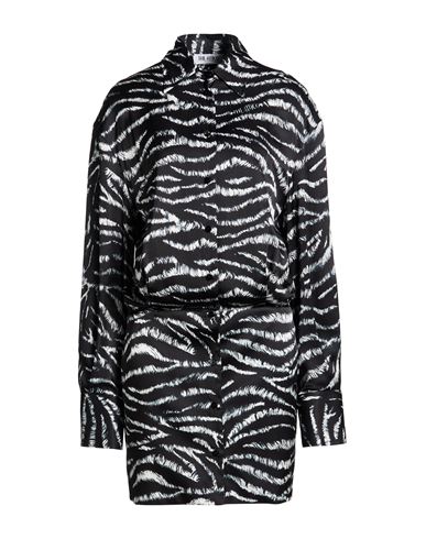 Woman Mini dress Black Size 4 Viscose, Silk, Elastane