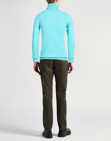 Man Turtleneck Turquoise Size 34 Cashmere