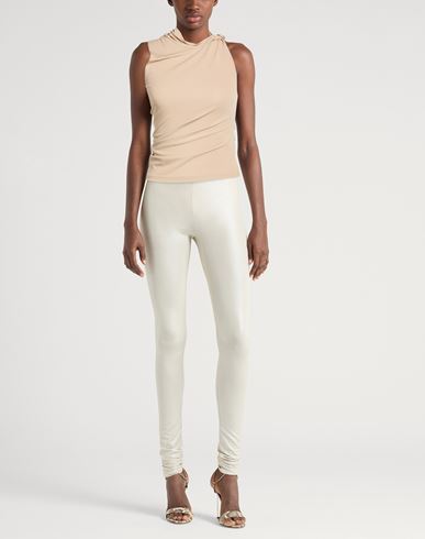 Courrèges Woman Top Beige Size 6 Viscose, Elastane