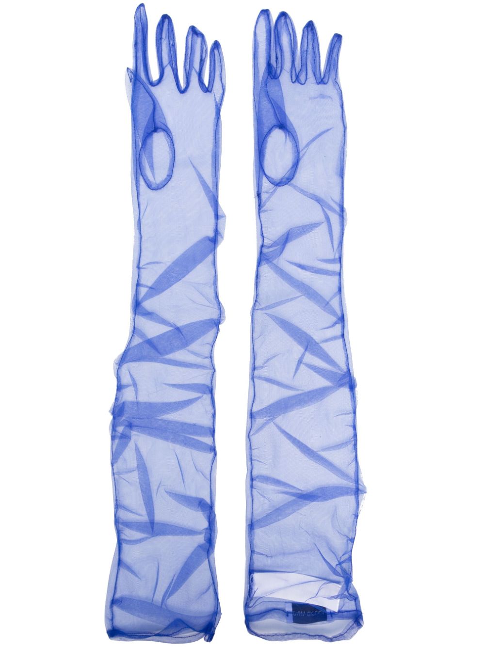 Semi-sheer gloves - Blue