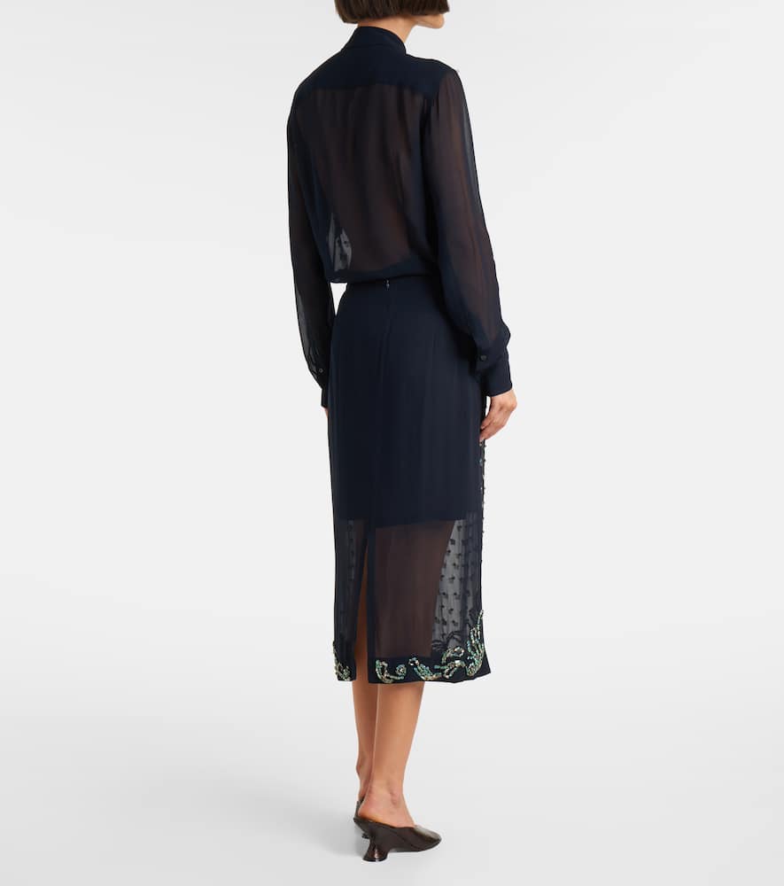 Embellished midi skirt