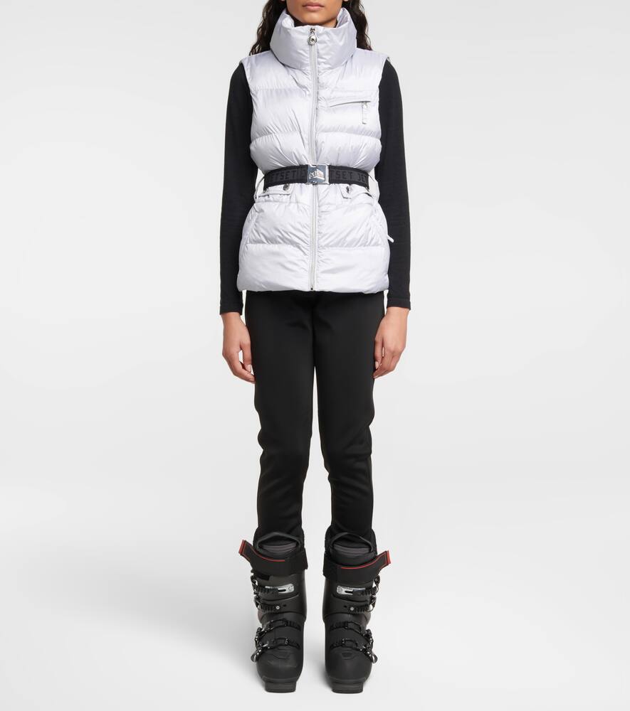 Clara Glam belted puffer vest