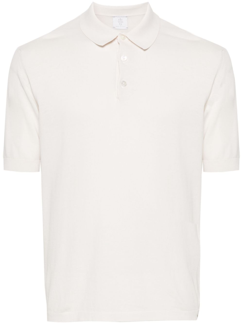 Short-sleeve cotton polo shirt - Blue