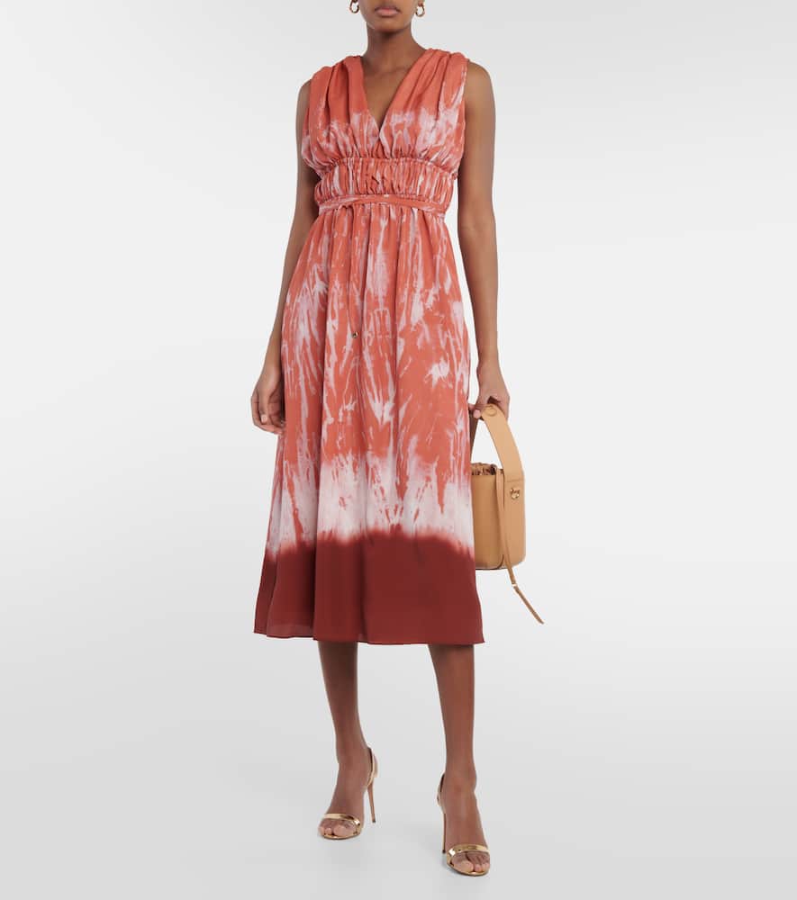 Fiona ruched midi dress