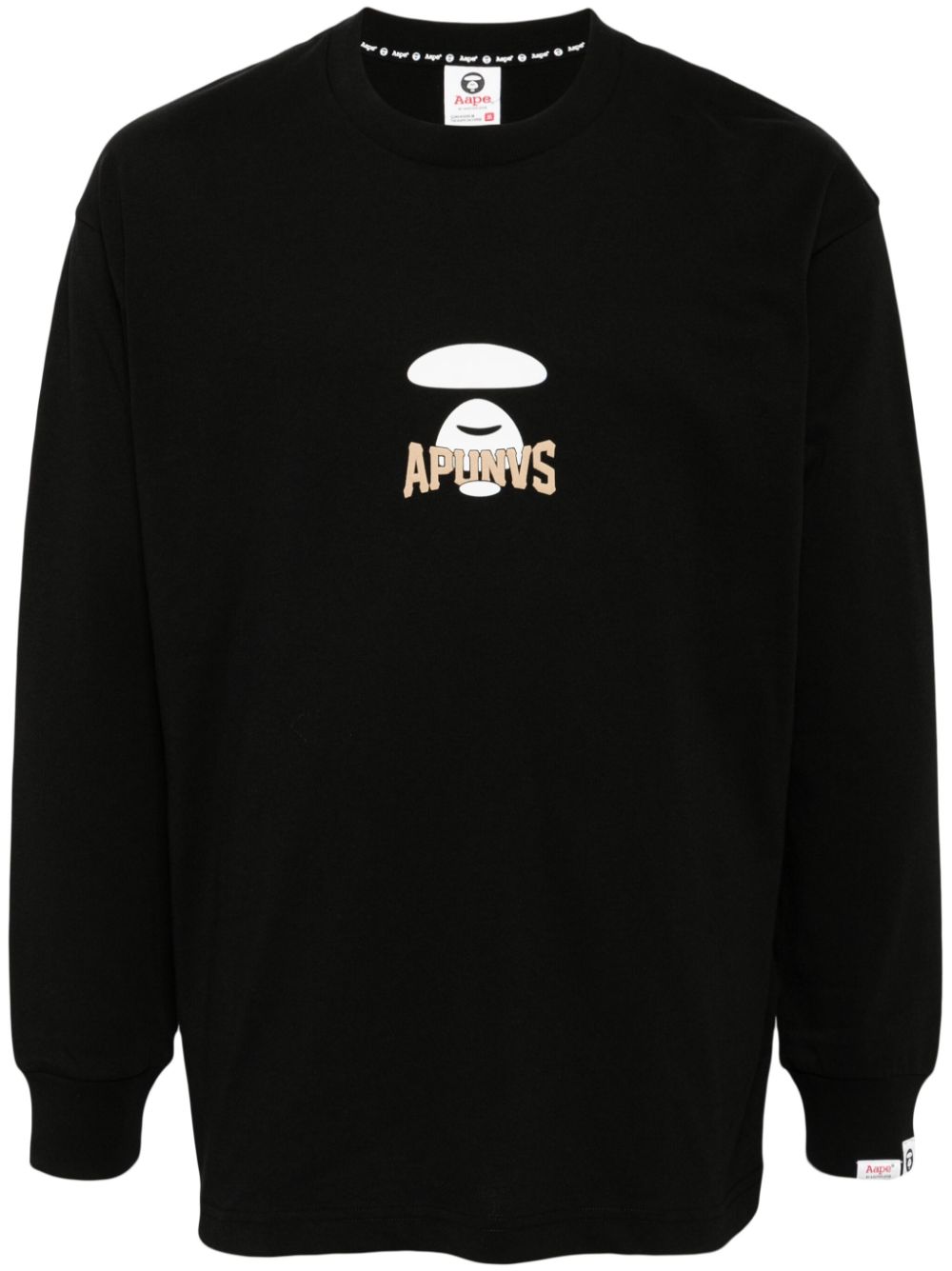 Moonface basic long sleeve tee - Black