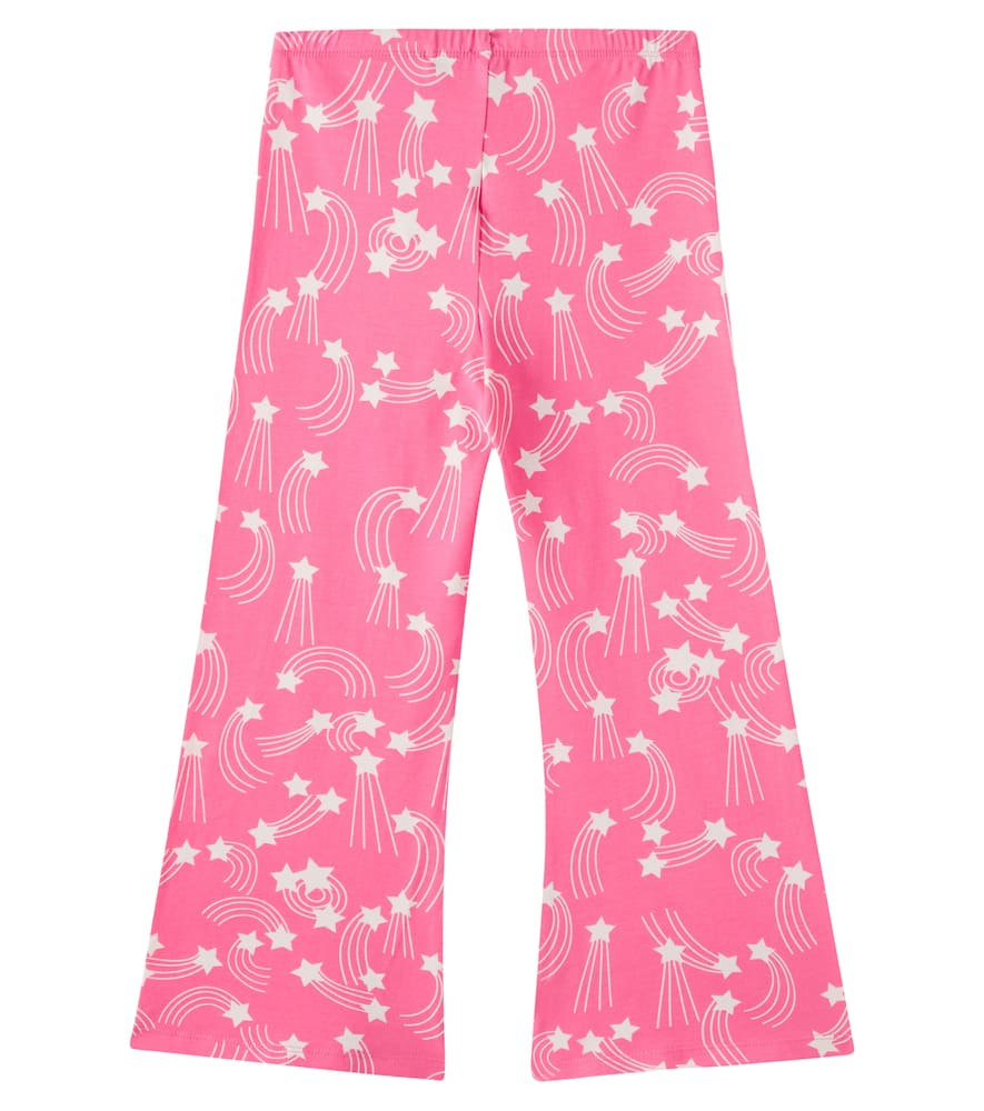 Printed cotton-blend jersey sweatpants