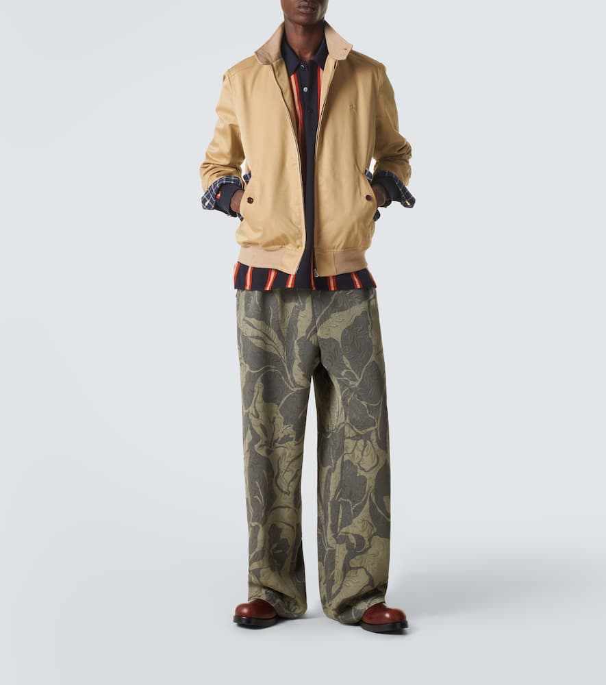 Cotton-blend blouson jacket