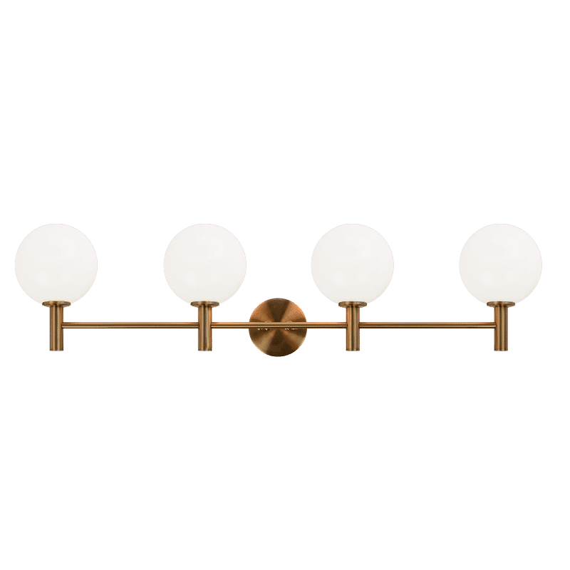 Aged Gold Brass One Light Wall Sconce from the Cosmo Collection