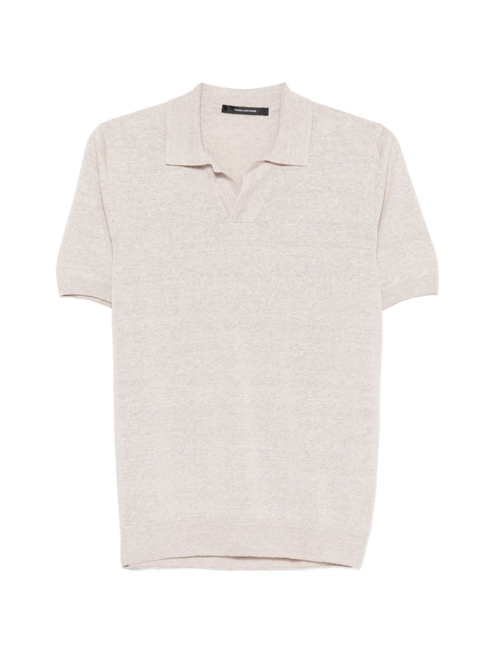 Stylish Polo Collar Slit Neckline Short Sleeve Top - Size 48