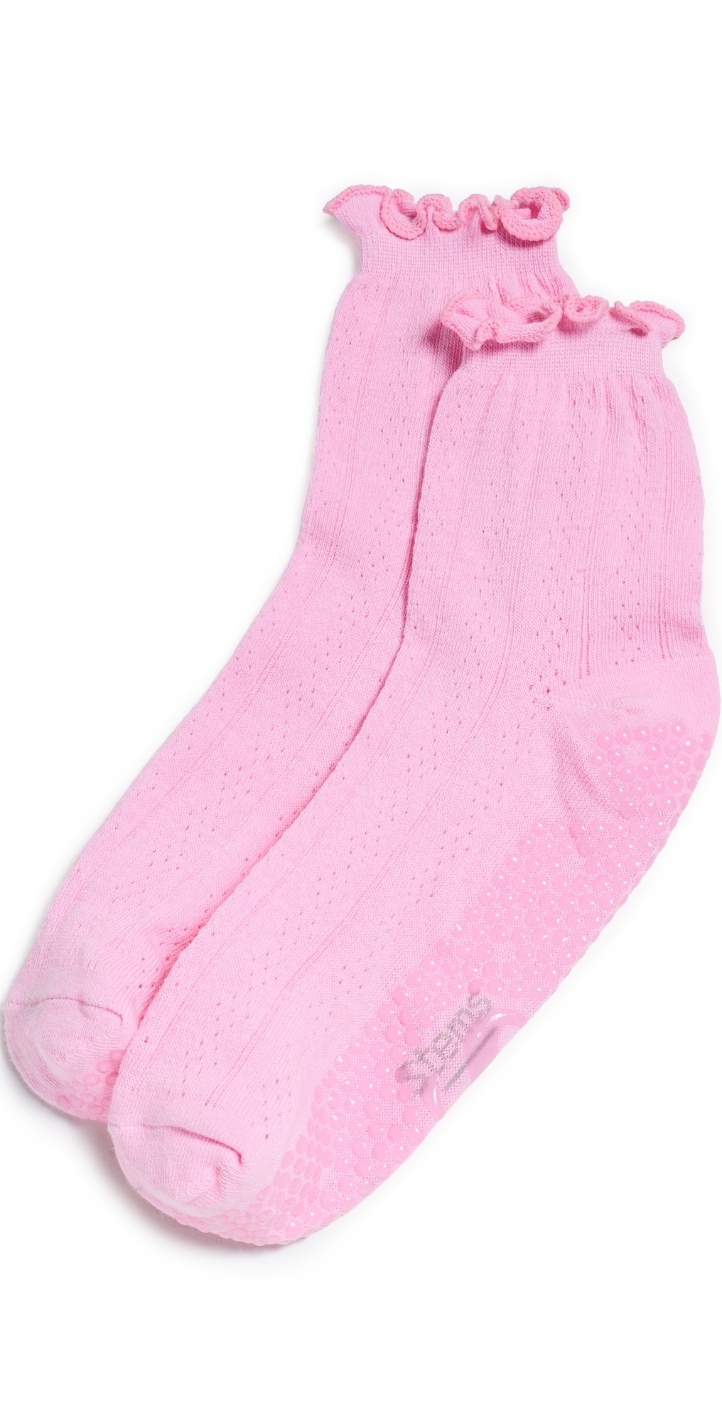 Pointelle Grip Socks Blush One Size