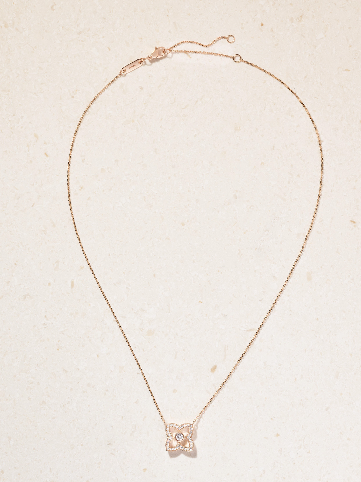 Lotus By De Beers 18-karat Rose Gold Diamond Necklace - One size