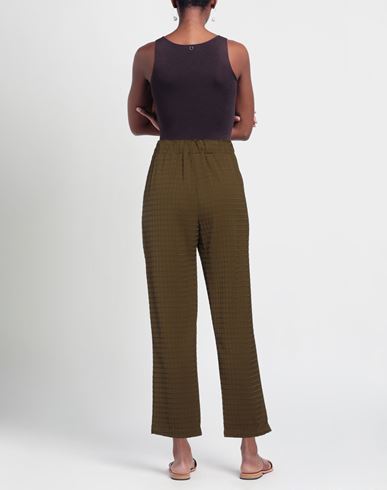 Woman Pants Military green Size L Polyester