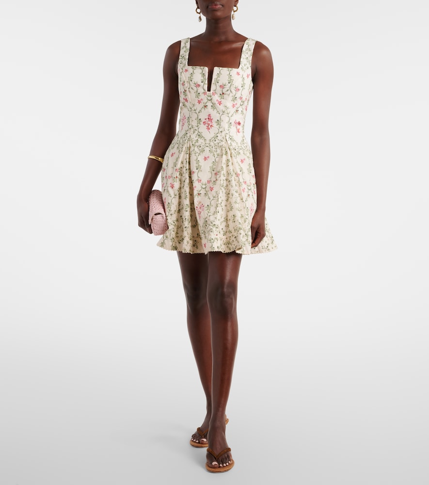 Agua floral cotton minidress