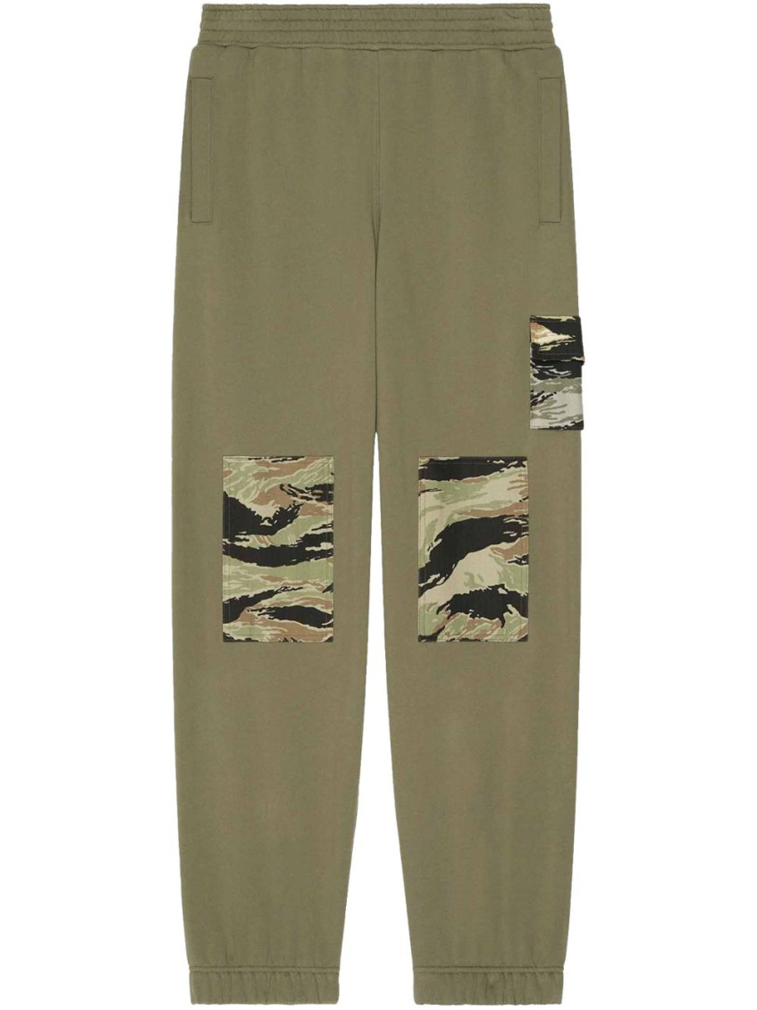 Khaki Elastic Waistband Sweatpants