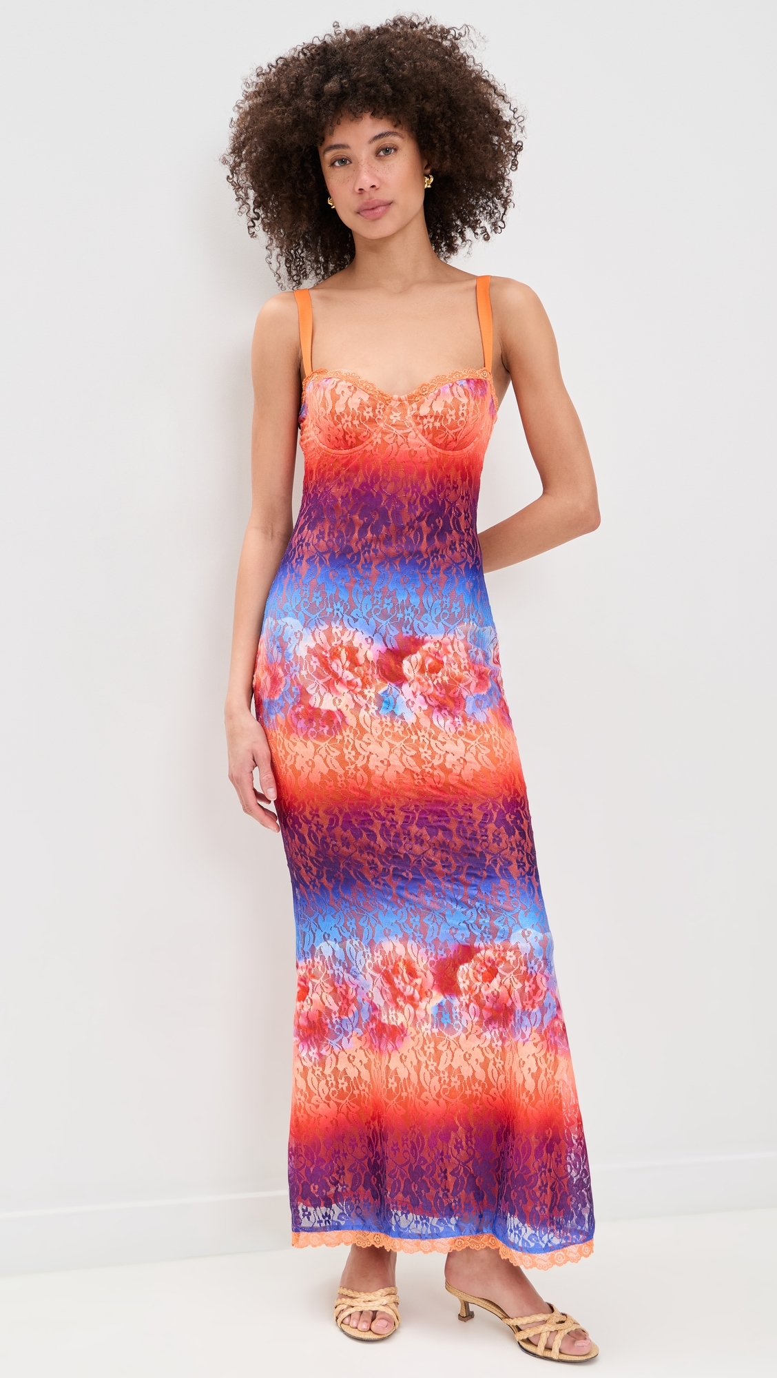 Serina Lace Maxi Dress Nadia Pink Ombre