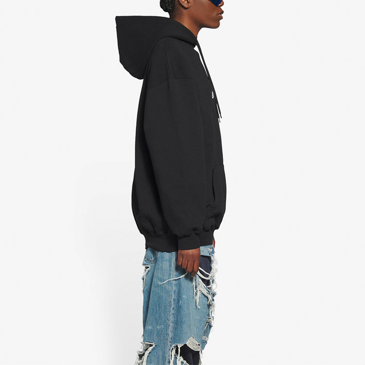 (WMNS) Bb Pixel Fleece Drawstring hooded Long Sleeves Hoodie Black