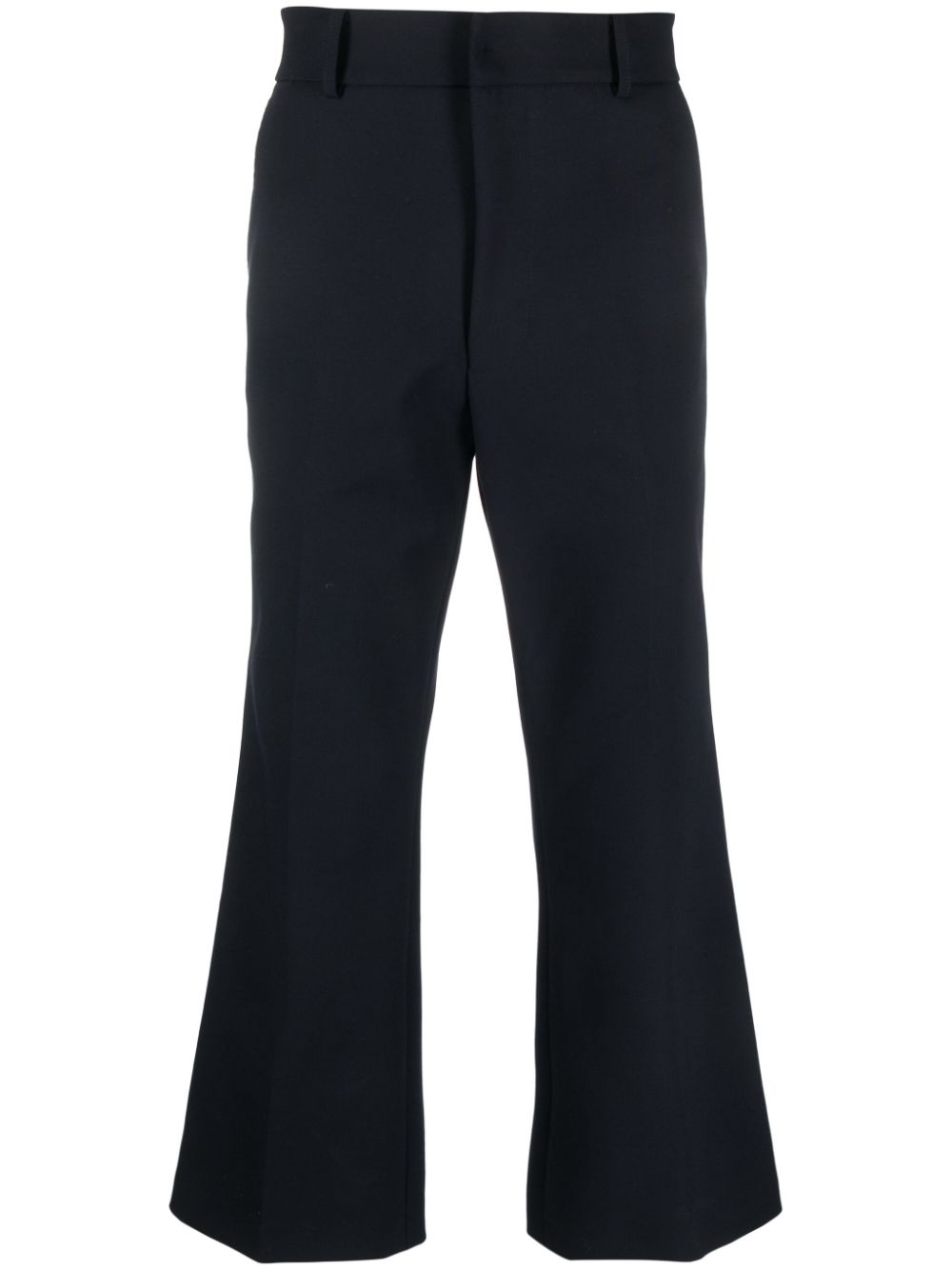 Flared cropped trousers - Blue