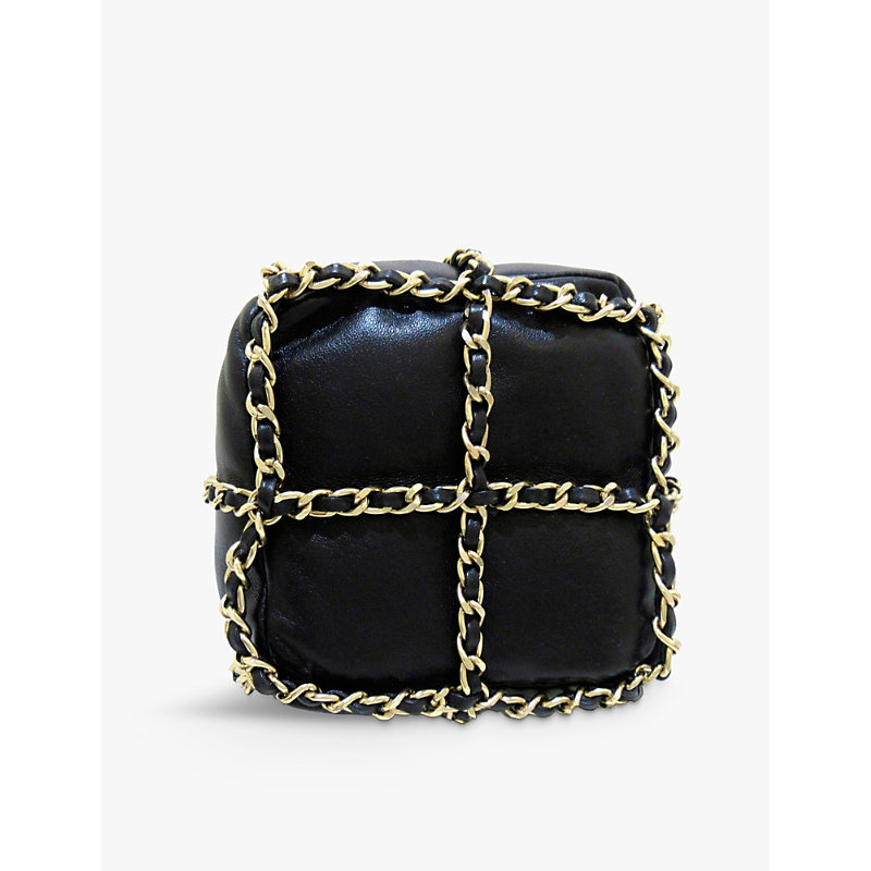Black Pre-loved Chanel Chain Leather Bucket Cross-body bag 1SIZE