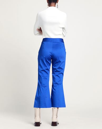 Luckylu Milano Woman Pants Bright blue Size 12 Cotton, Elastane