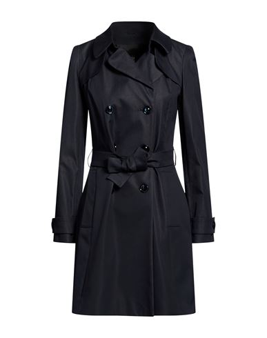 Woman Overcoat & Trench Coat Blue Size 6 Cotton, Elastane