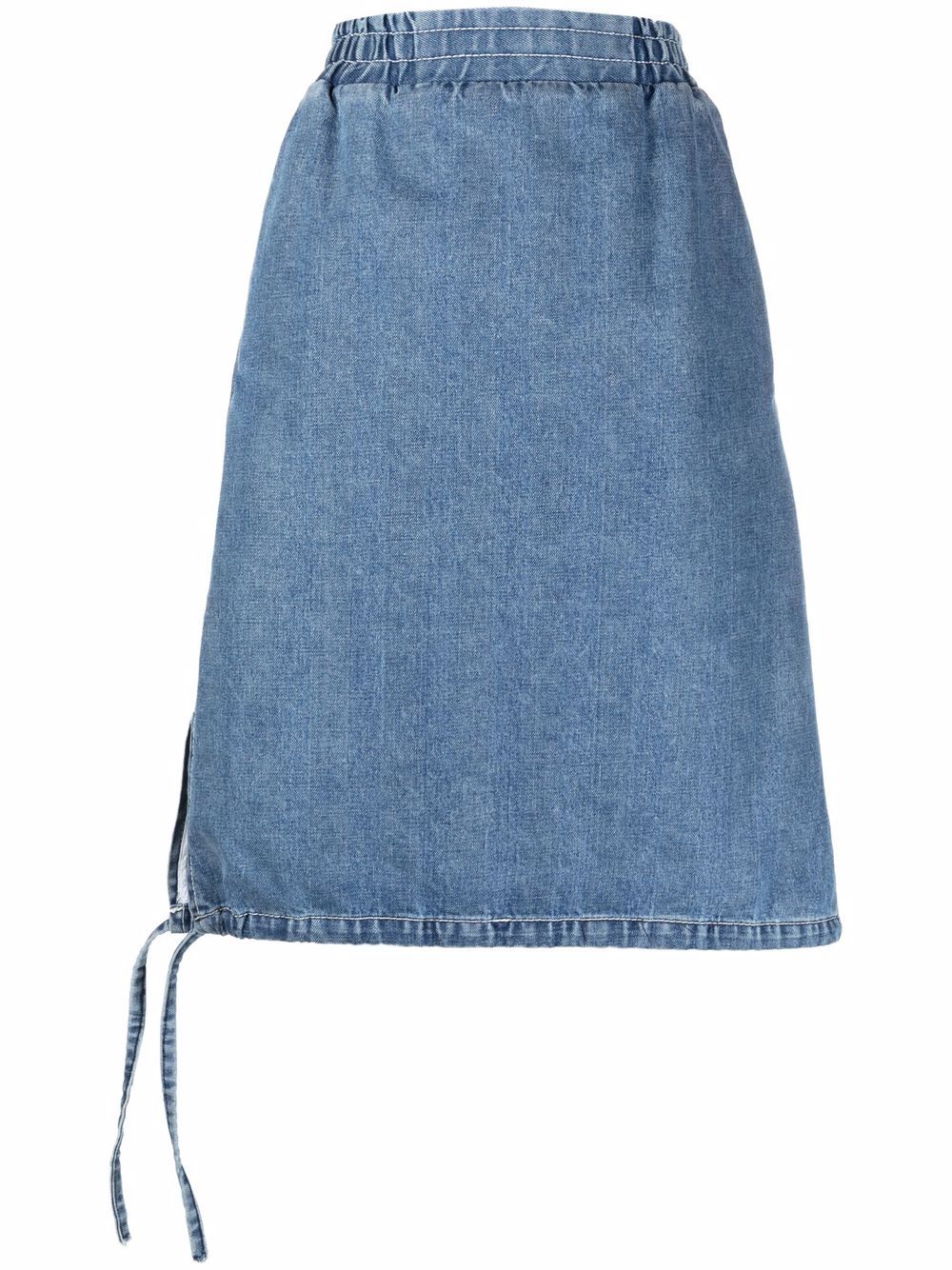 Side-tie detail denim skirt - Blue