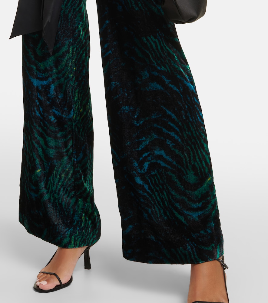 Vegas tiger-print velvet jumpsuit