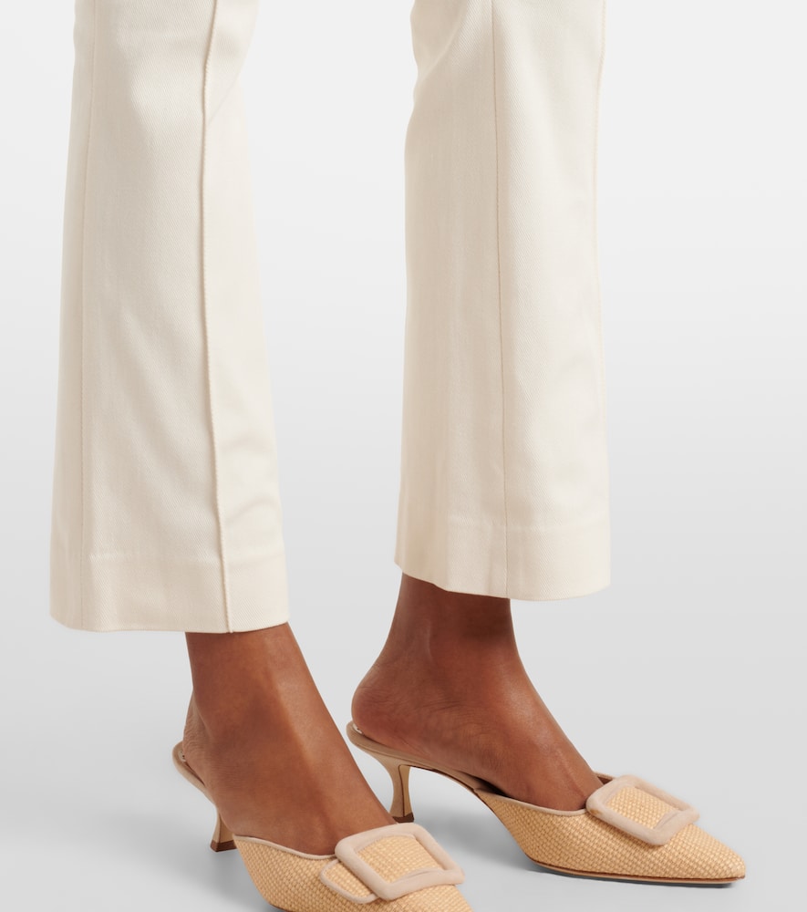 Kimra cotton-blend cropped straight pants