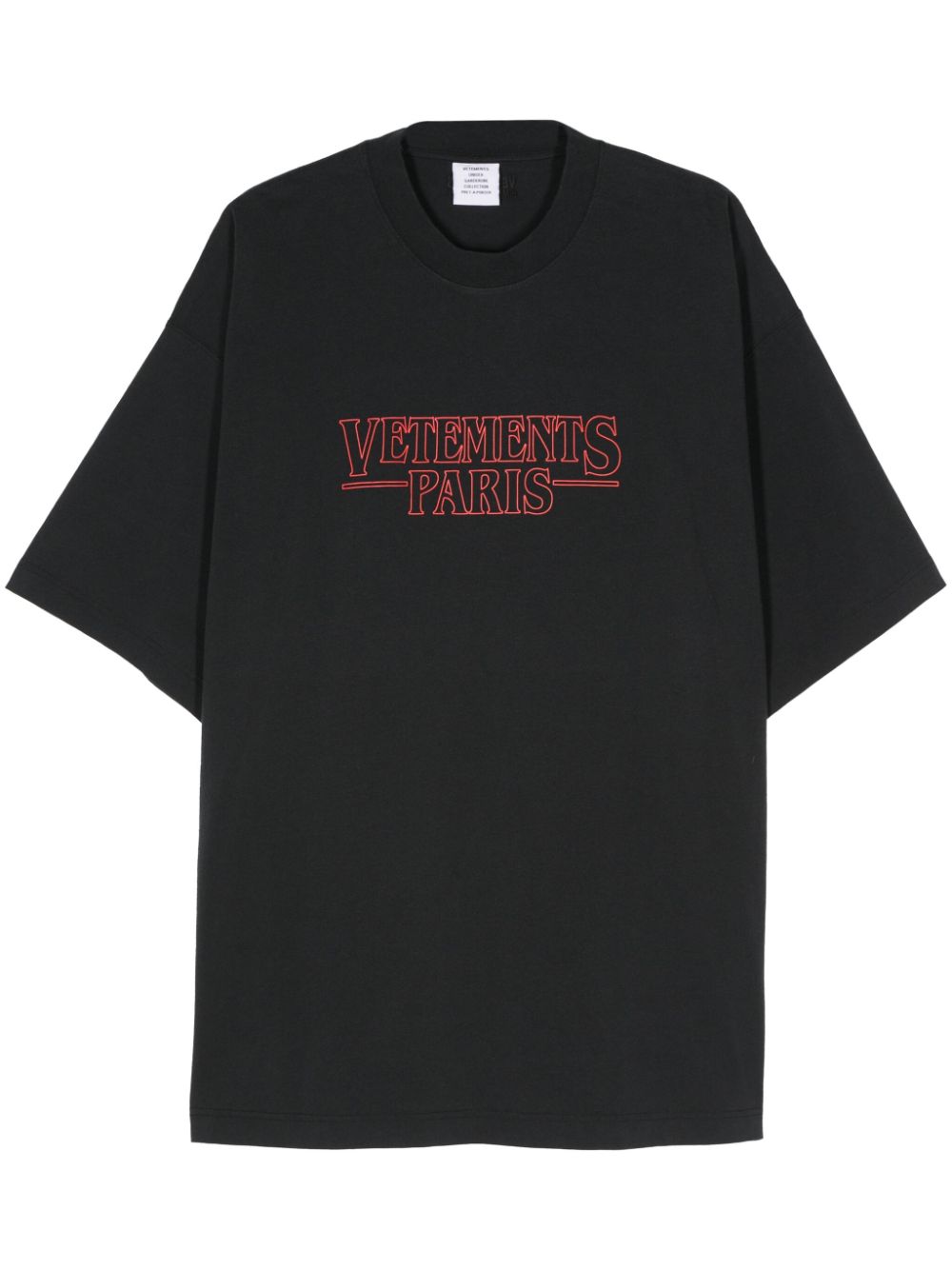 Rubberised-logo T-shirt - Black