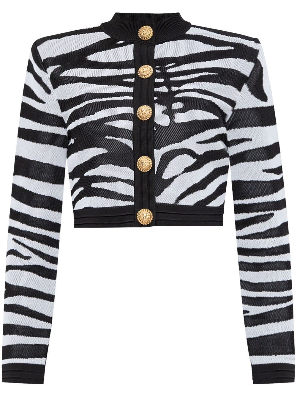 Zebra-print cardigan - Black