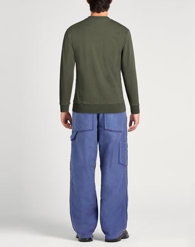 Man Sweatshirt Military green Size 36 Cotton