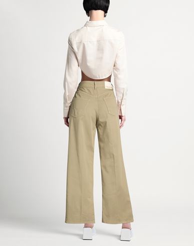 Woman Pants Military green Size 29 Cotton, Elastane