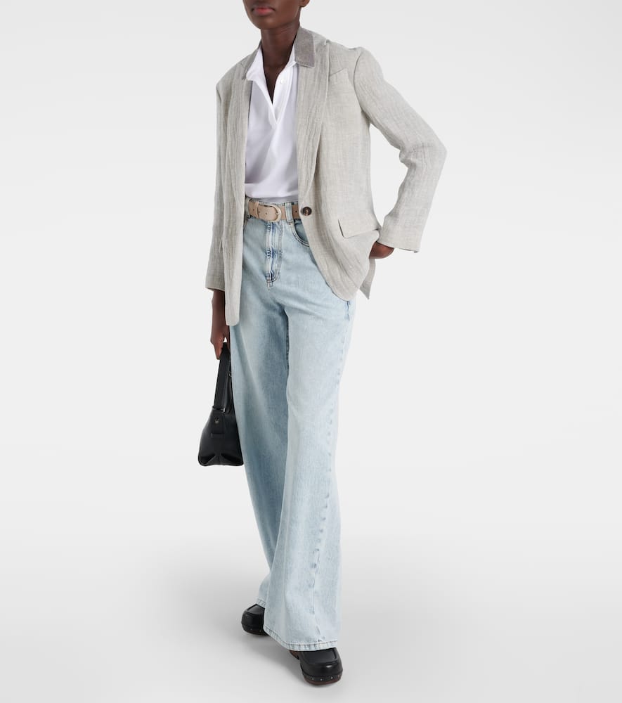 High-rise straight jeans