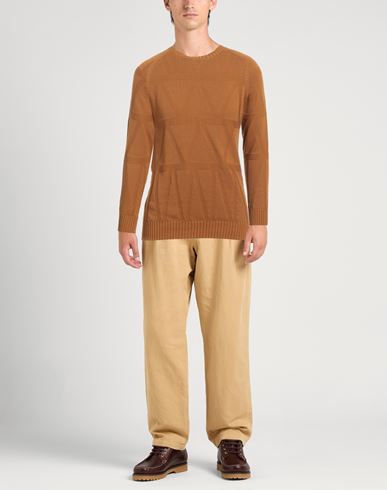 Alpha Studio Man Sweater Camel Size 36 Cotton