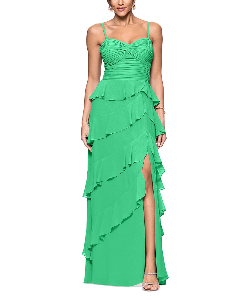 Chiffon Tiered Ruffled Dress - Exclusive