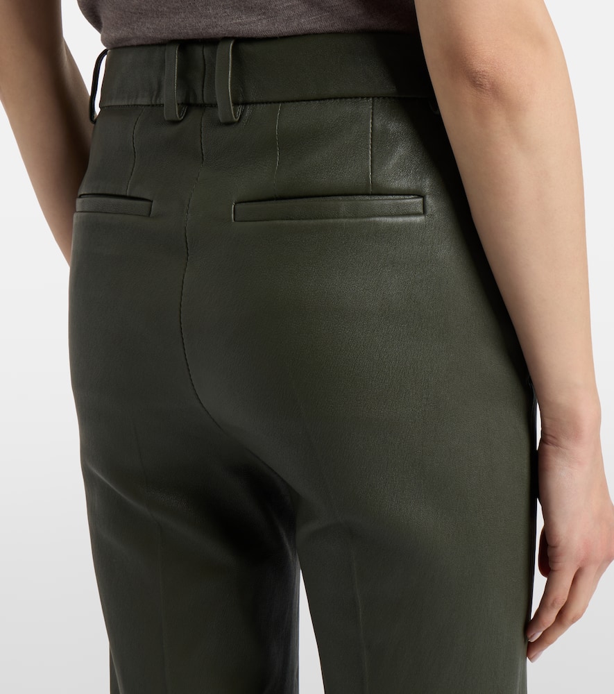 Leather slim pants