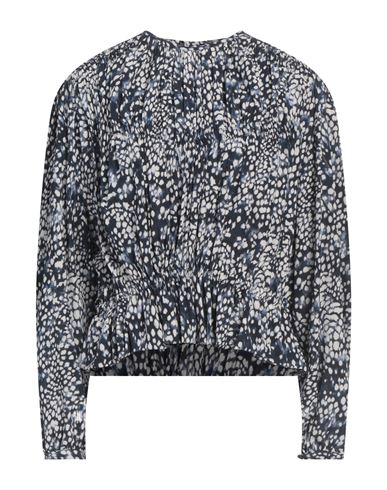 Woman Top Navy Size 4 Silk, Elastane