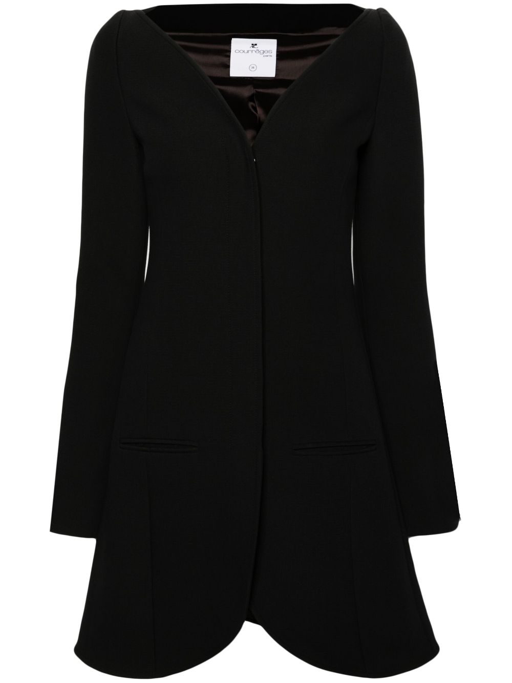 Ellipse Heritage crepe coat - Black