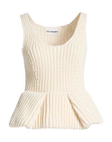 Des_phemmes Woman Top Off white Size S Cotton, Polyamide