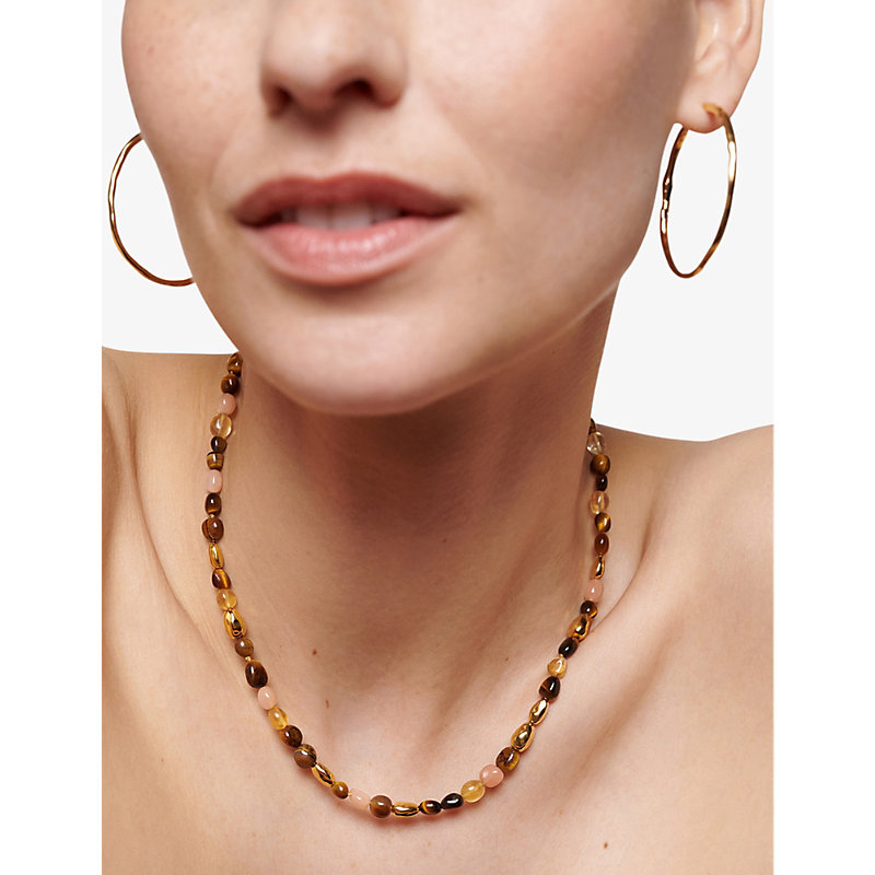 Womens Yellow Gold Rio 18ct Yellow Gold-plated Vermeil Sterling-silver