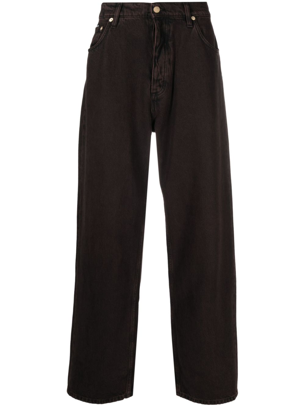 Benz high-rise straight-leg jeans - Brown